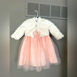 Girls 3T Sleeveless flower girl/Easter/Pageant dress WITH white Jacket